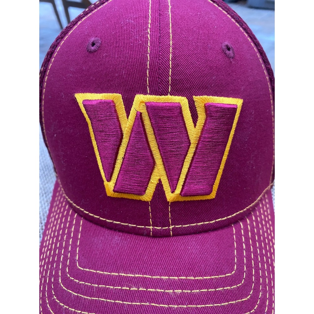 New Era Washington Commanders 39THIRTY Stretch Fit Hat Burgundy Gold NFL M/L - Picture 5 of 6